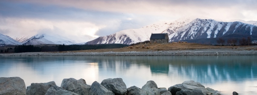 Sunrise Over Cold Lake Tekapo