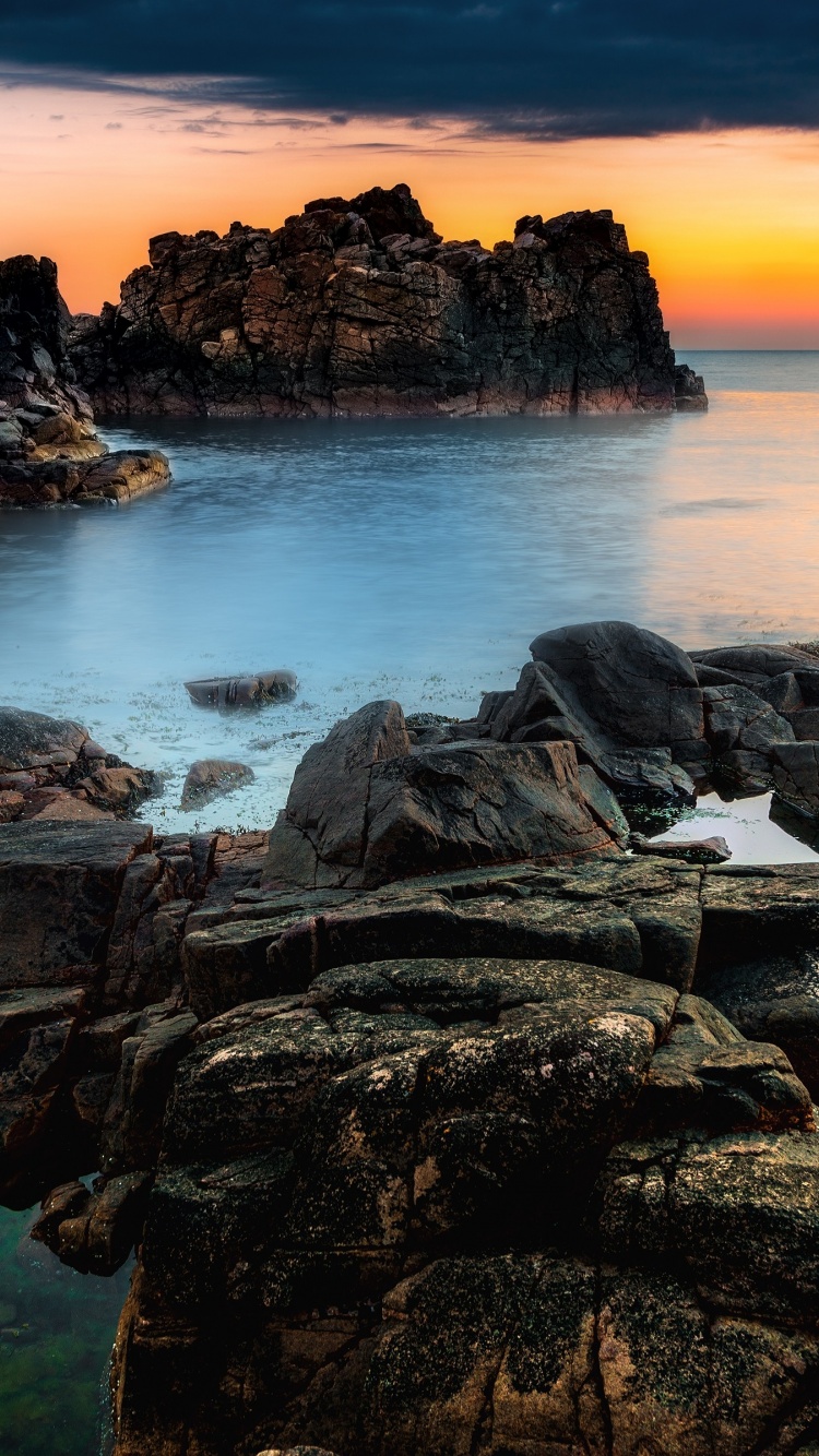 Sunset At A Rocky Coast
