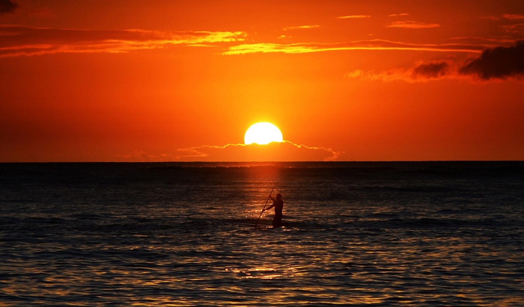 Sunset At Sea