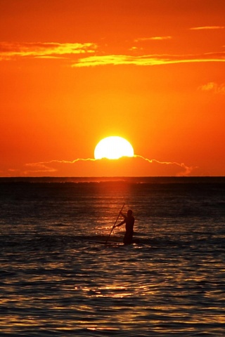 Sunset At Sea