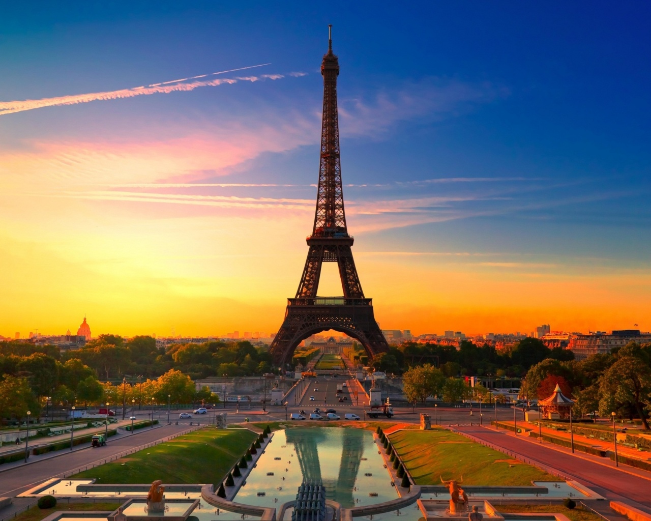 Sunset In Paris Wallpaper