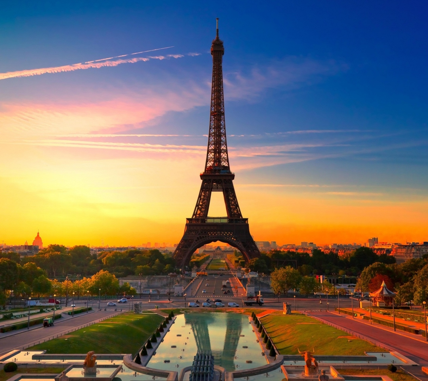 Sunset In Paris Wallpaper