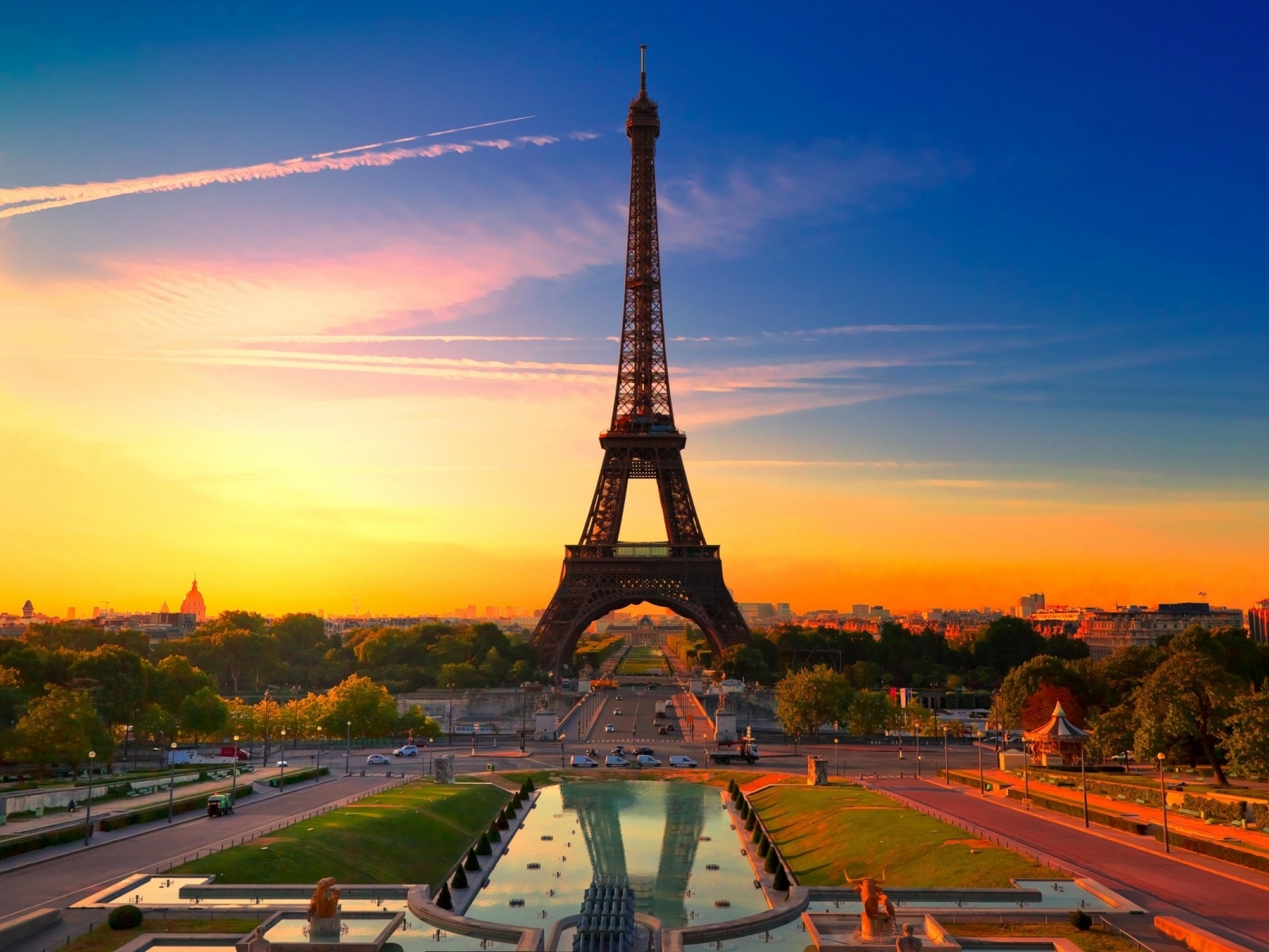 Sunset In Paris Wallpaper