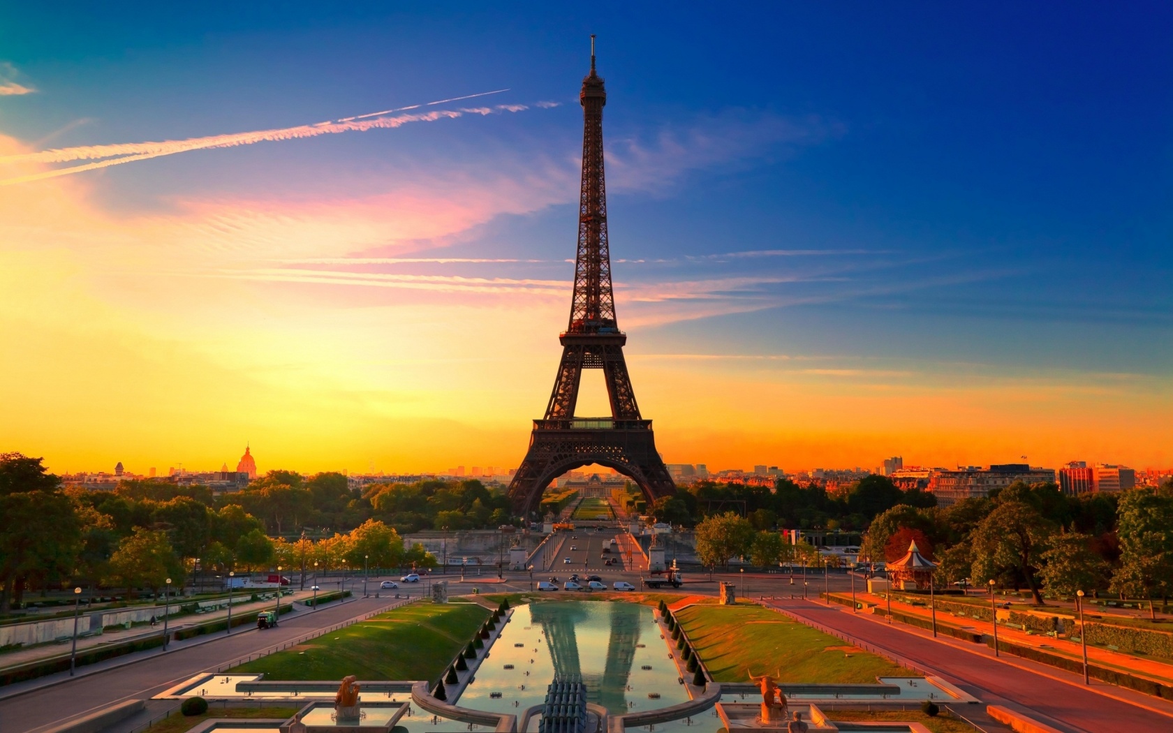 Sunset In Paris Wallpaper