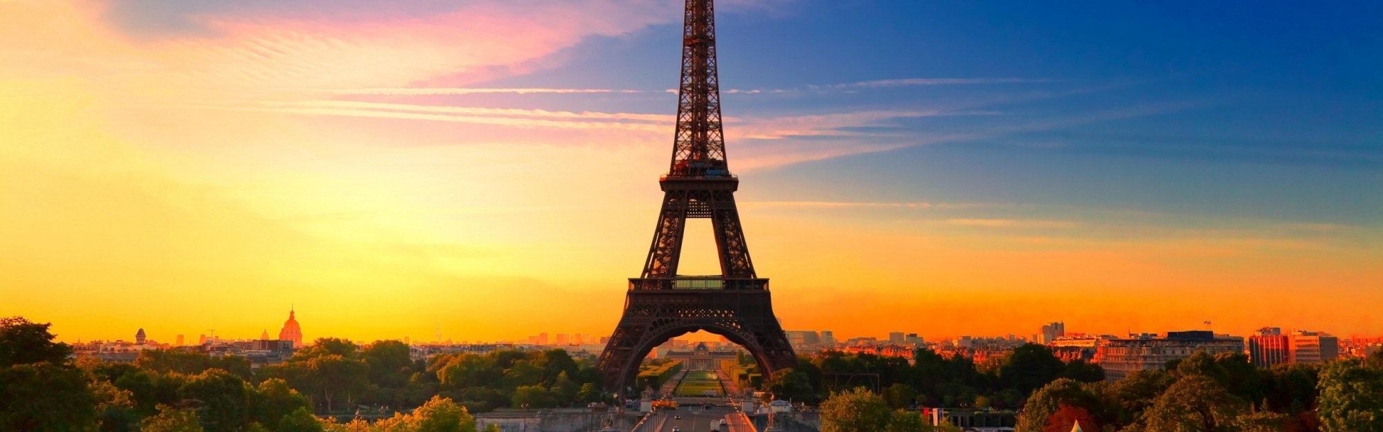 Sunset In Paris Wallpaper