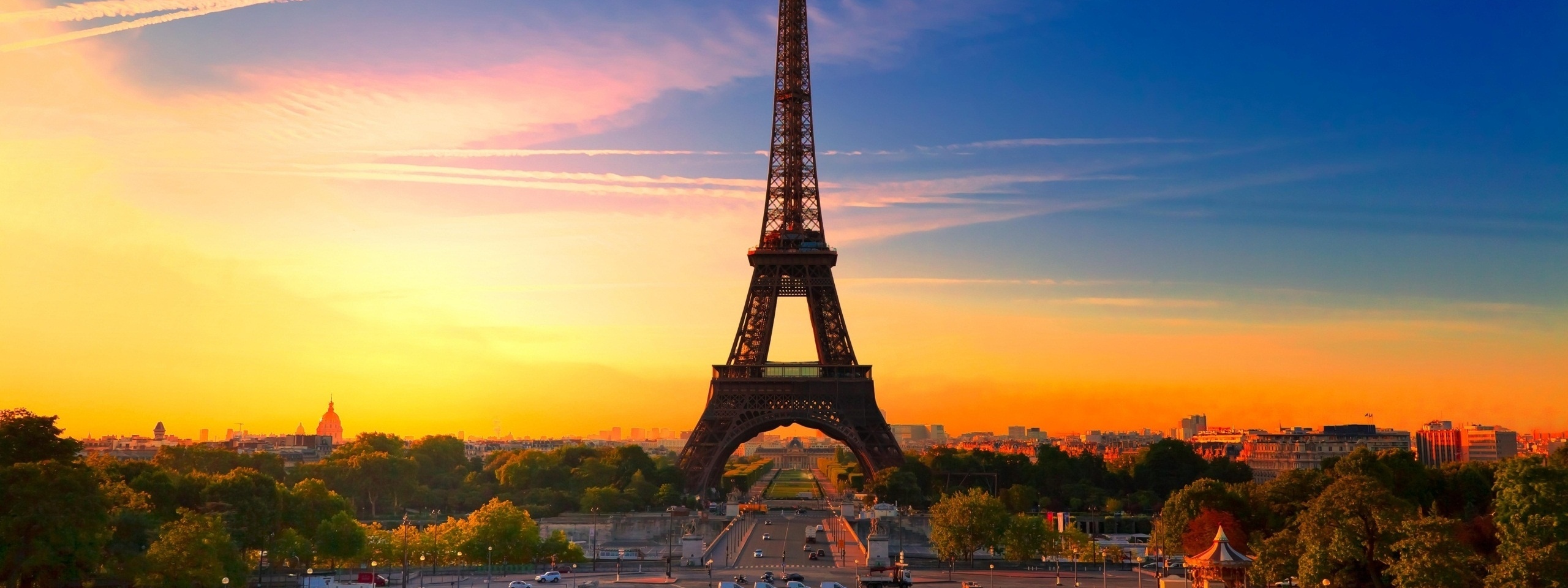 Sunset In Paris Wallpaper