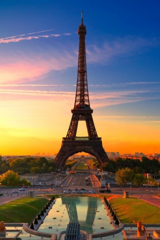 Sunset In Paris Wallpaper