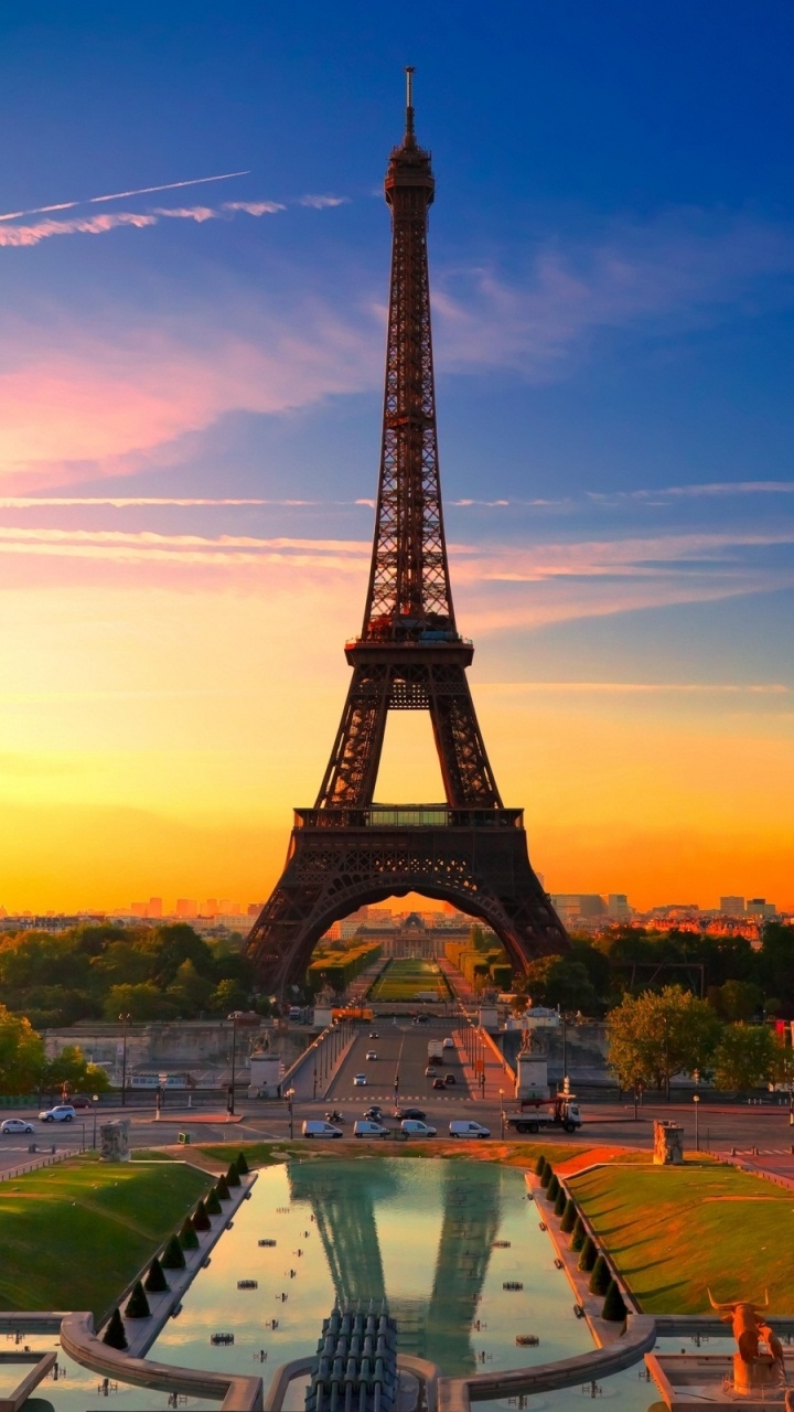 Sunset In Paris Wallpaper