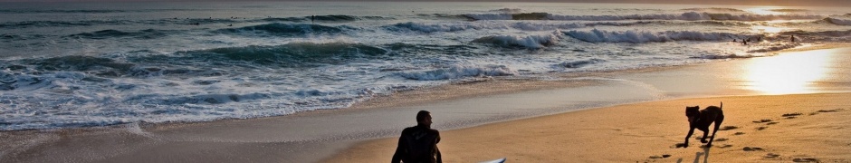 Sunset On The Beach And Surf