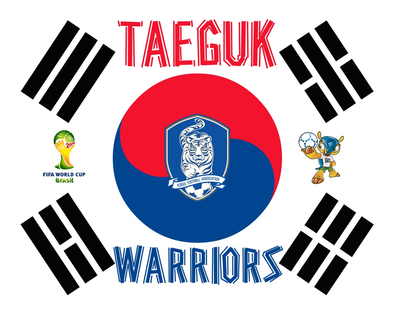 Taeguk Warriors South Korea Football Logo