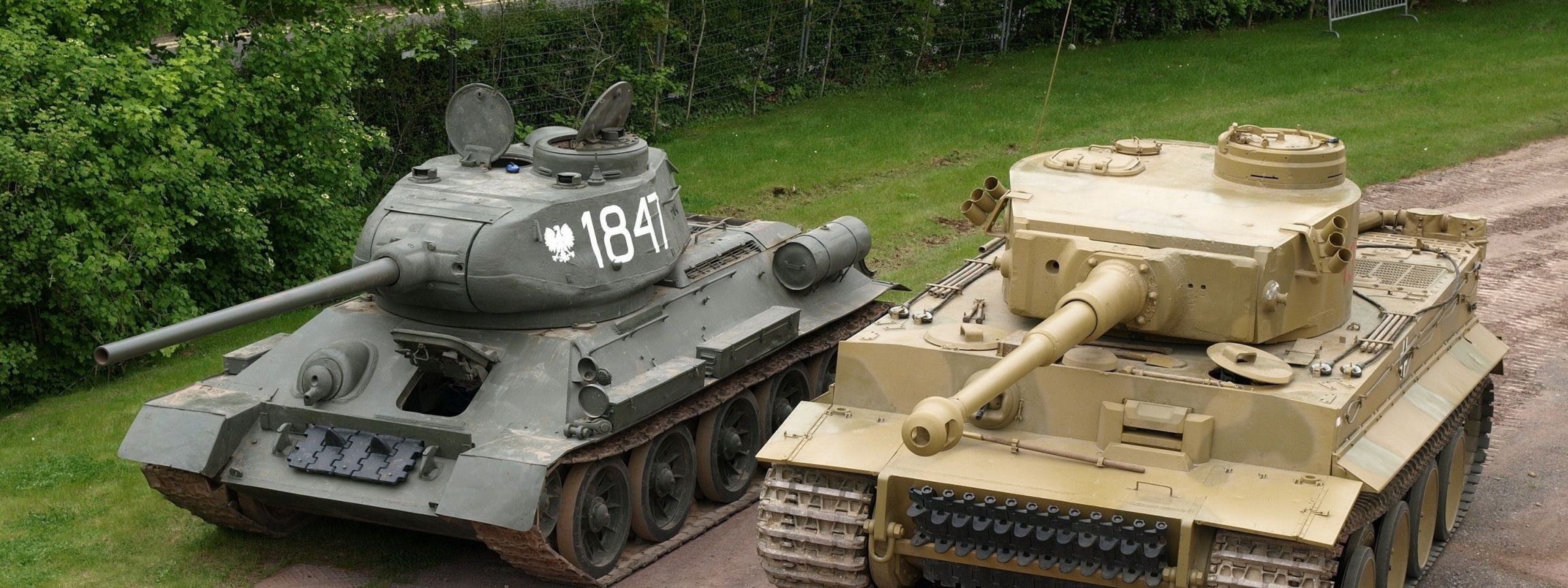 Tanks T-34 And Tiger I