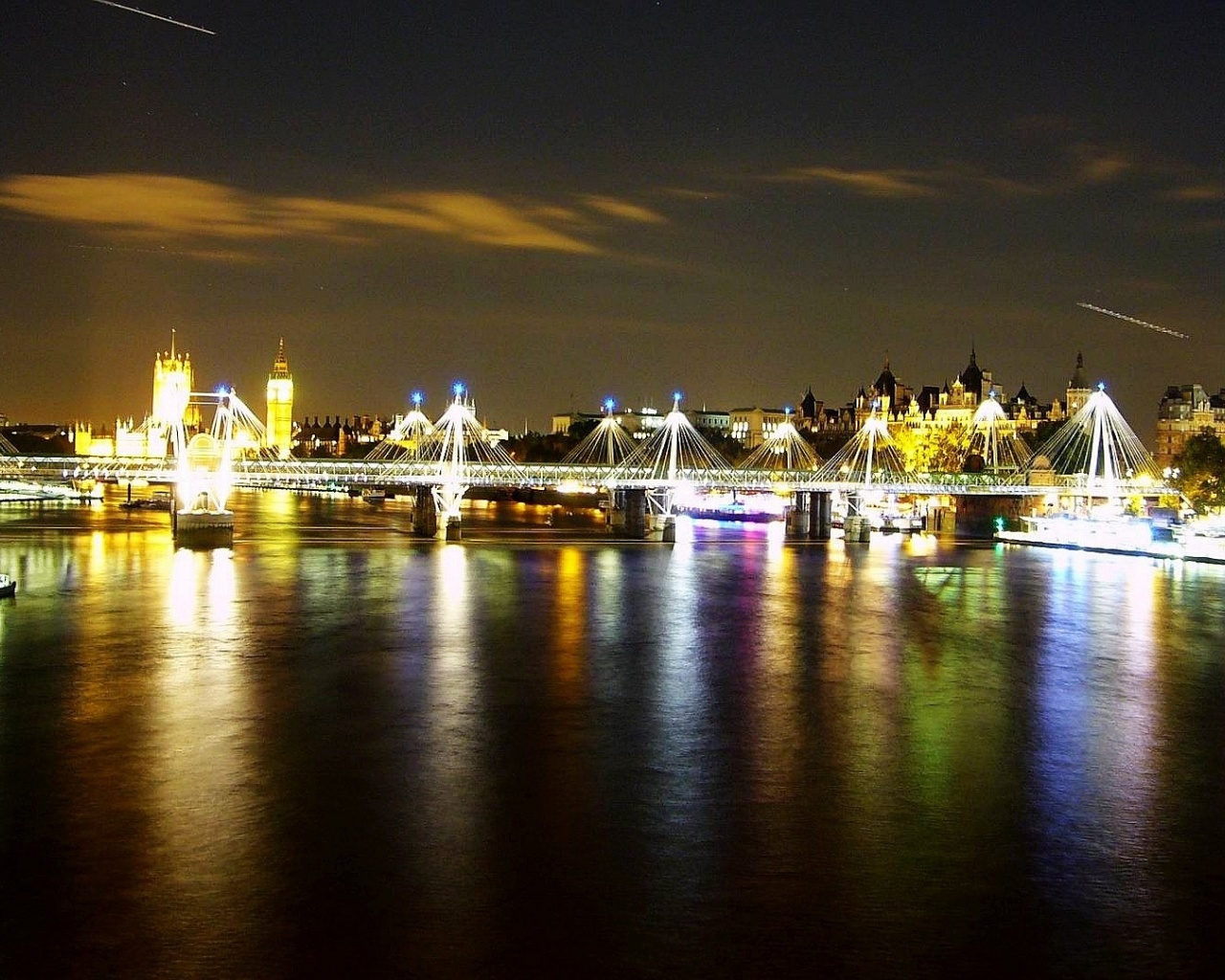 Thames Skyline By Night London United Kingdom