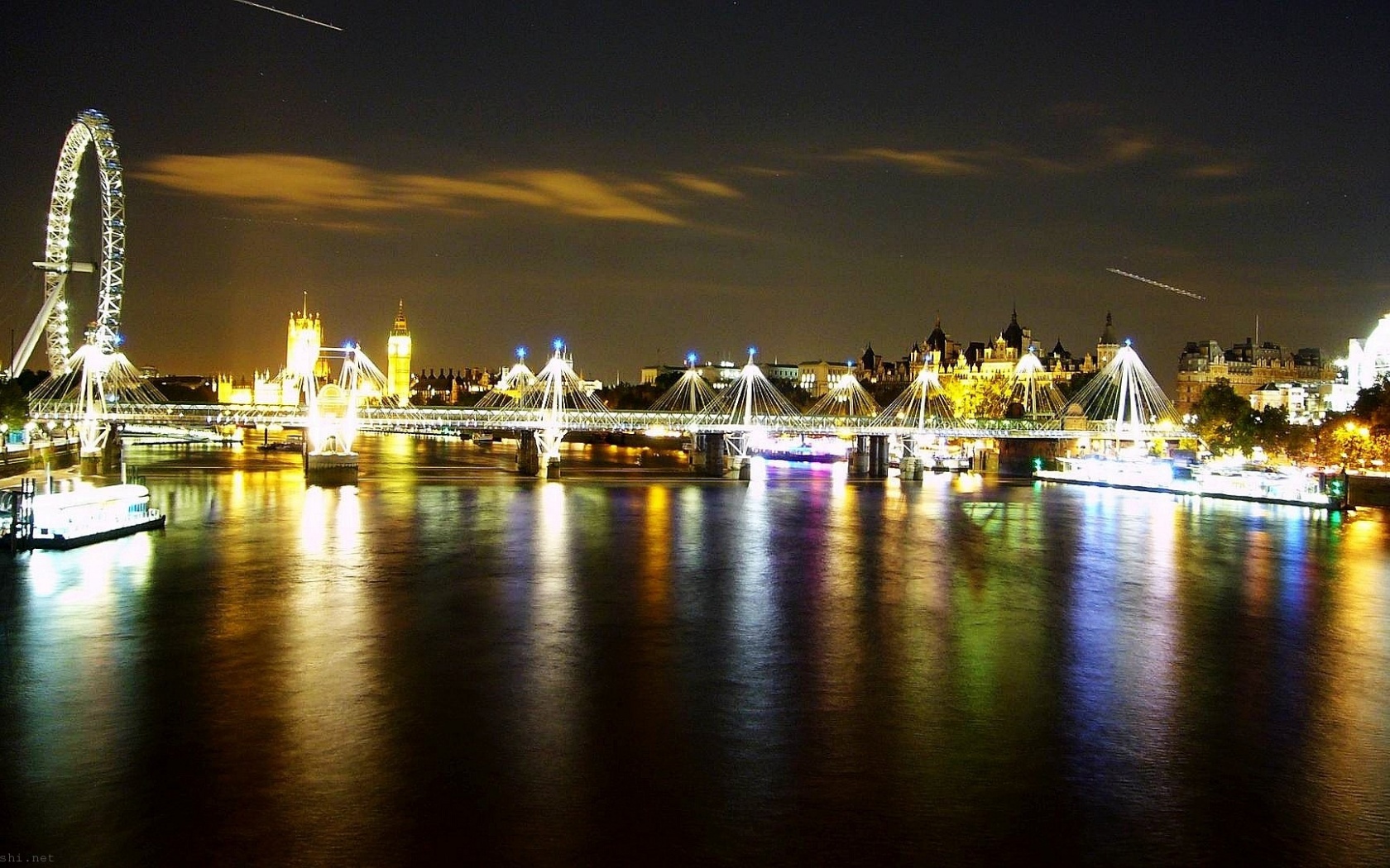 Thames Skyline By Night London United Kingdom