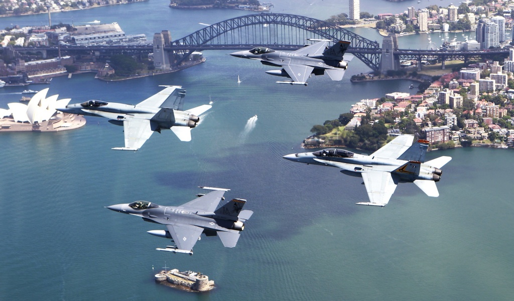 The Four Aircraft In Flight