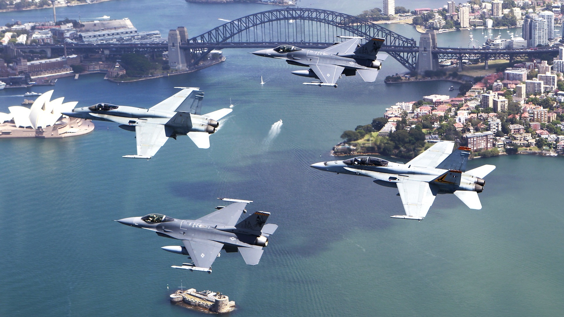 The Four Aircraft In Flight