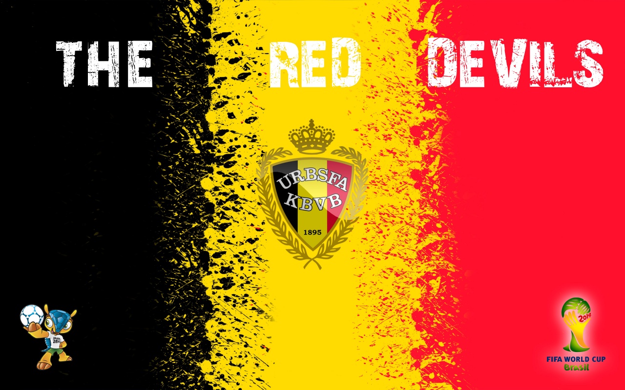 The Red Devils Belgium Football Crest Logo