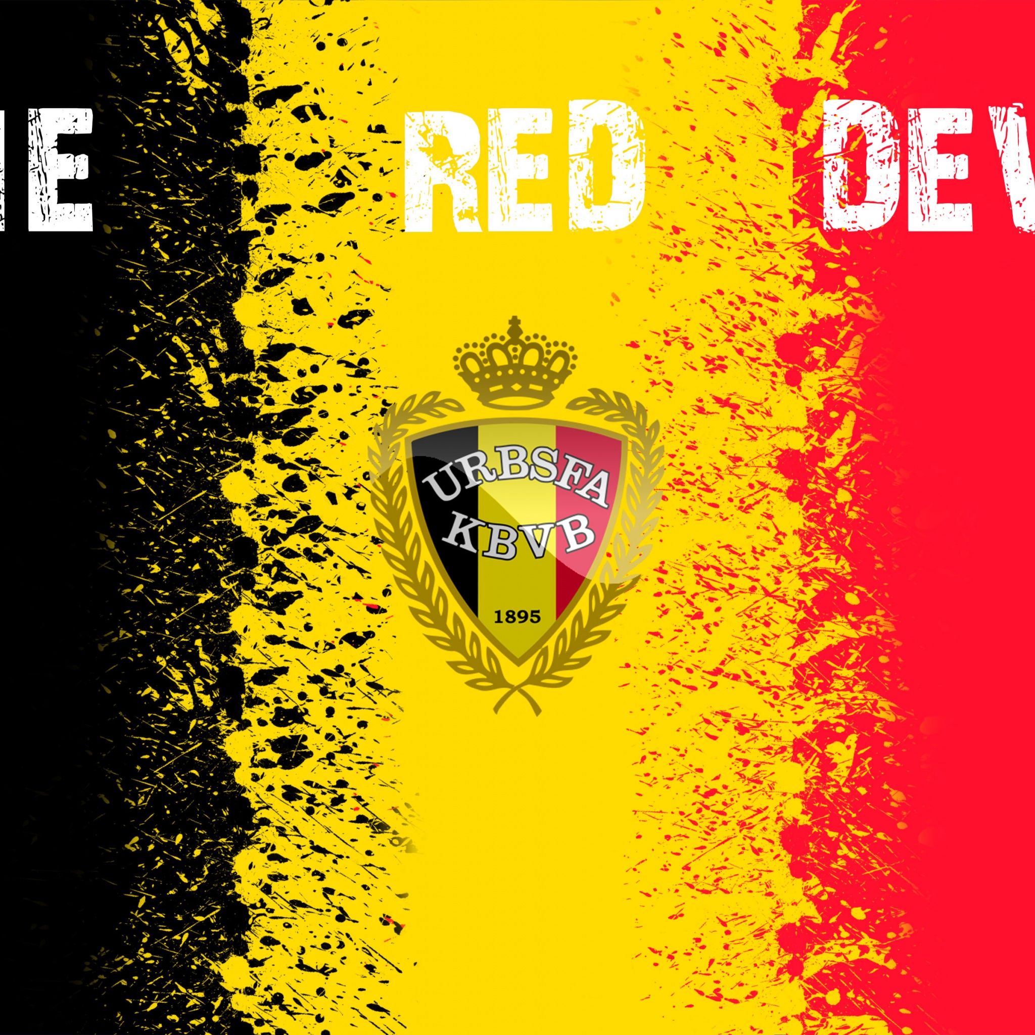 The Red Devils Belgium Football Crest Logo