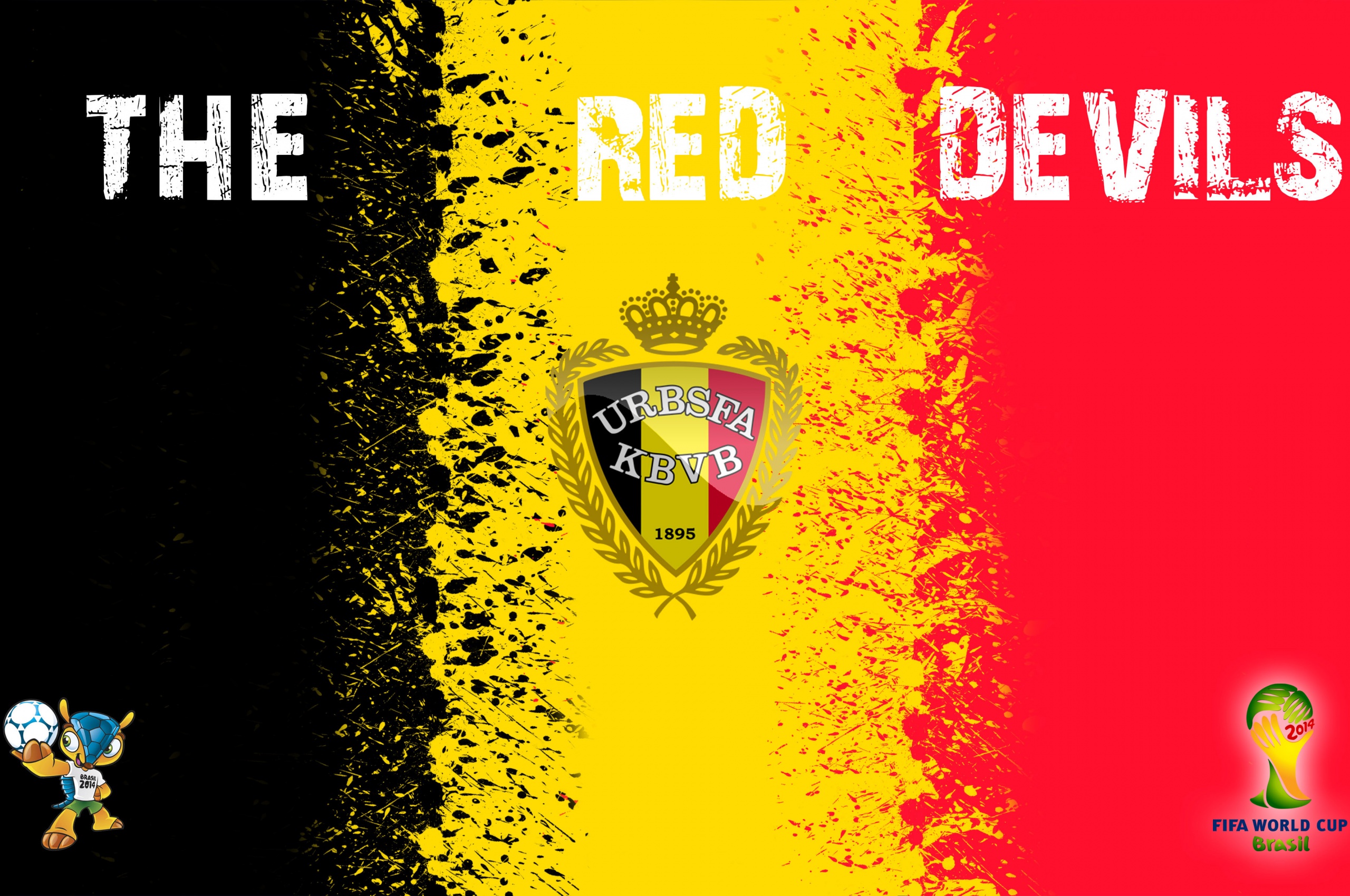 The Red Devils Belgium Football Crest Logo