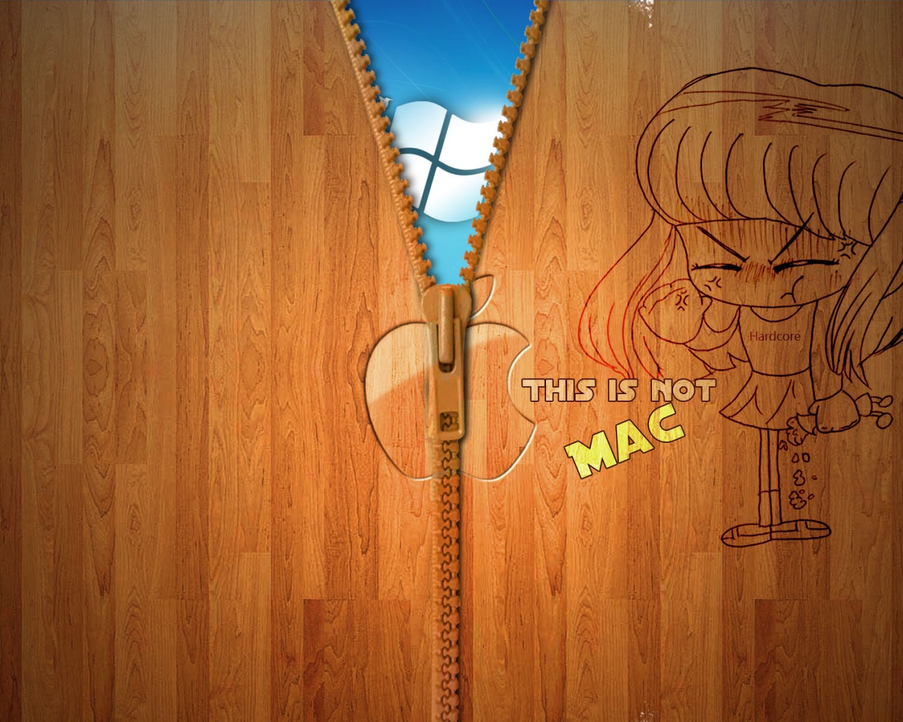 This Is Not Mac Apple Window Zipper Computer Funny