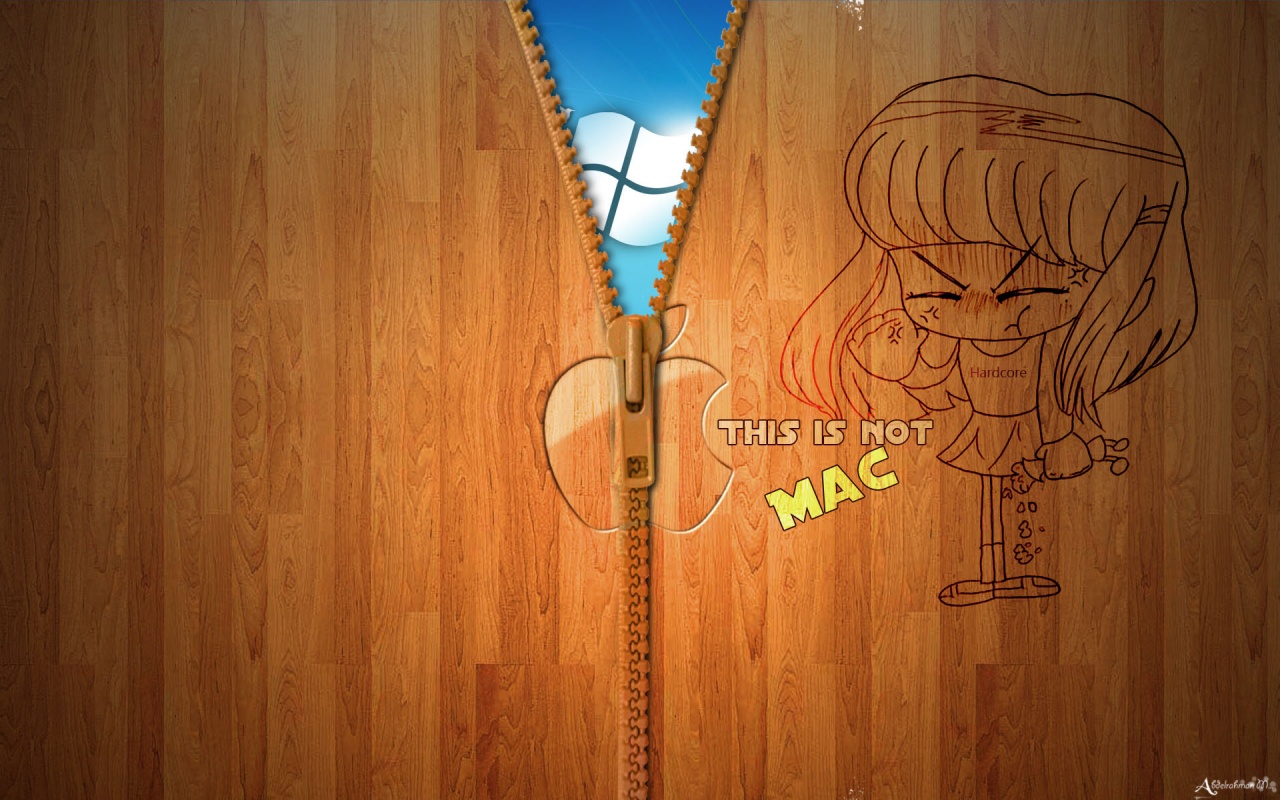 This Is Not Mac Apple Window Zipper Computer Funny