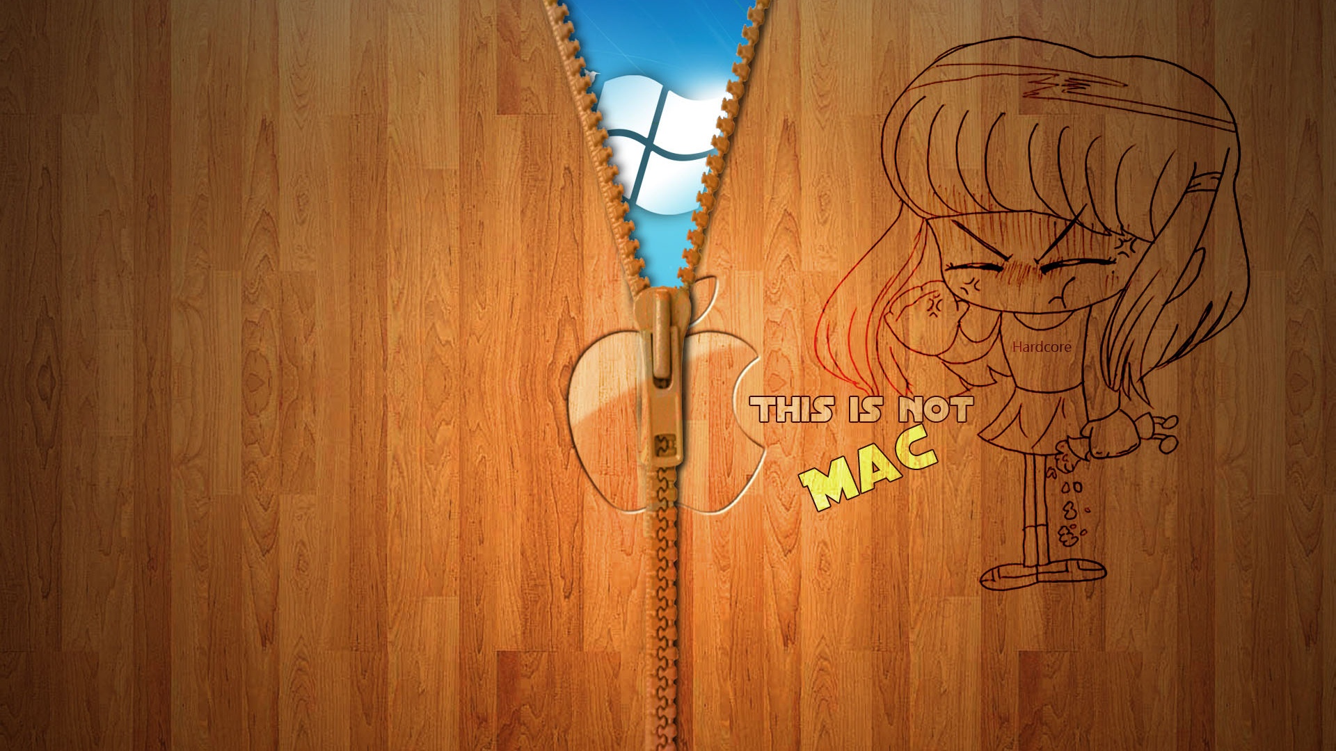 This Is Not Mac Apple Window Zipper Computer Funny