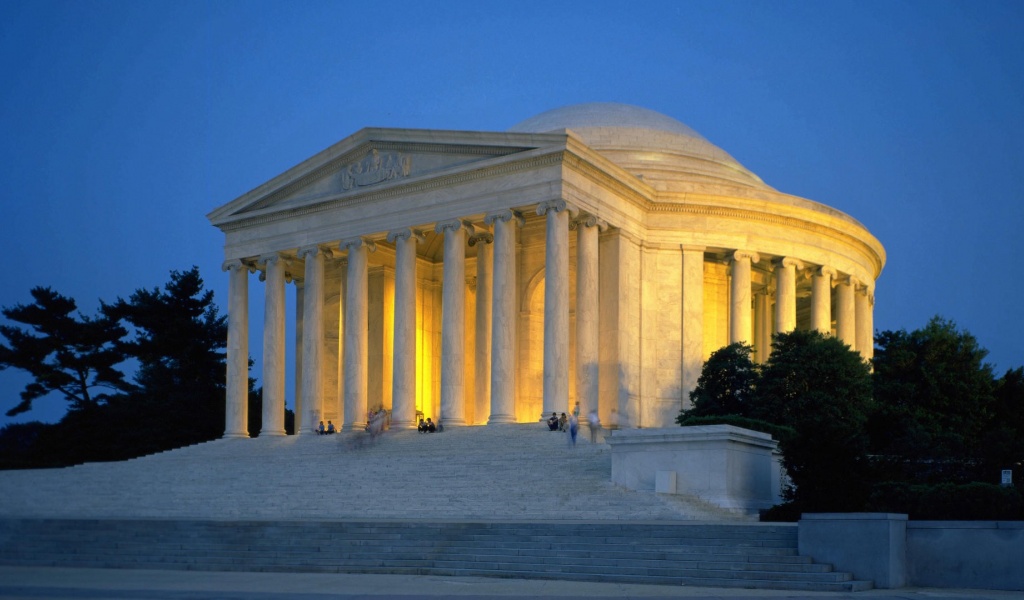 Thomas Jefferson Memorial At Dusk Washington Dc United States