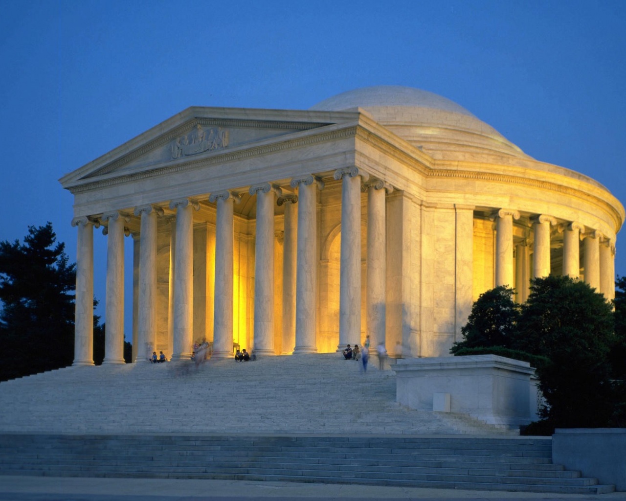 Thomas Jefferson Memorial At Dusk Washington Dc United States