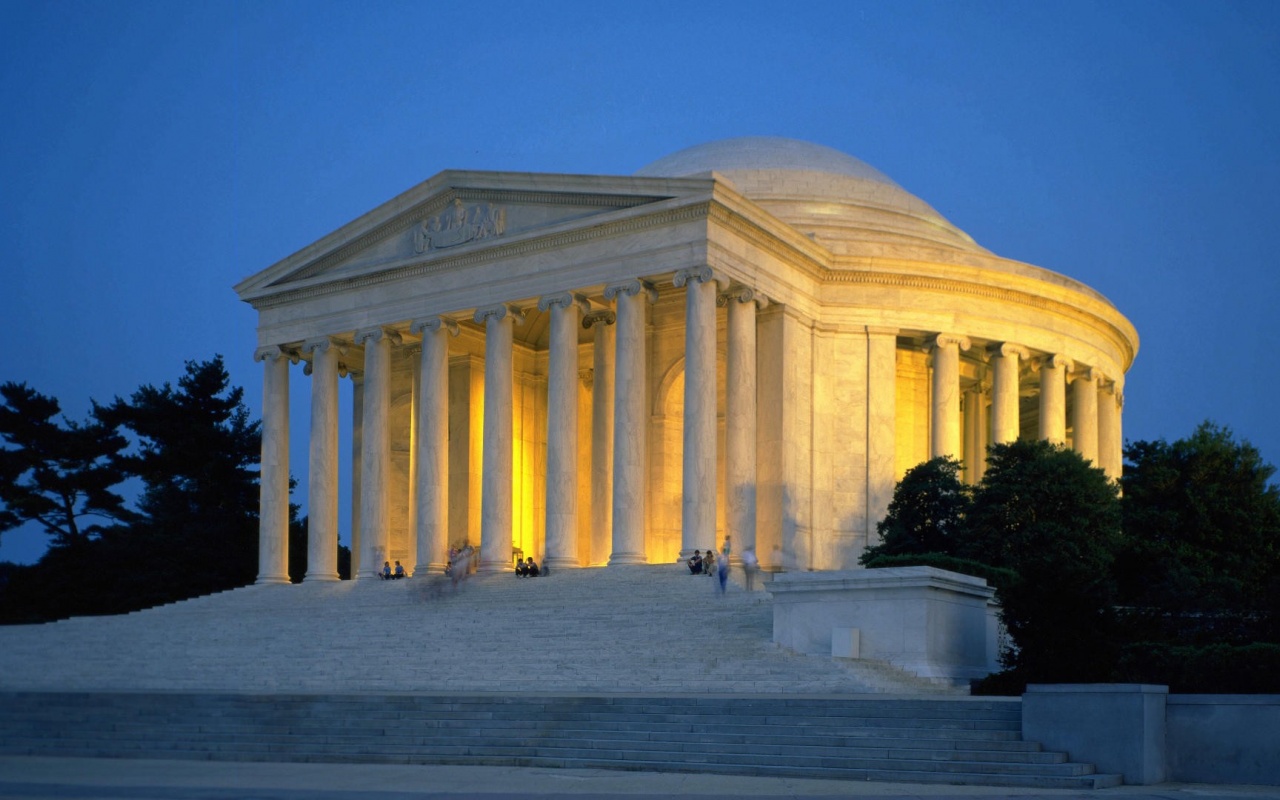 Thomas Jefferson Memorial At Dusk Washington Dc United States