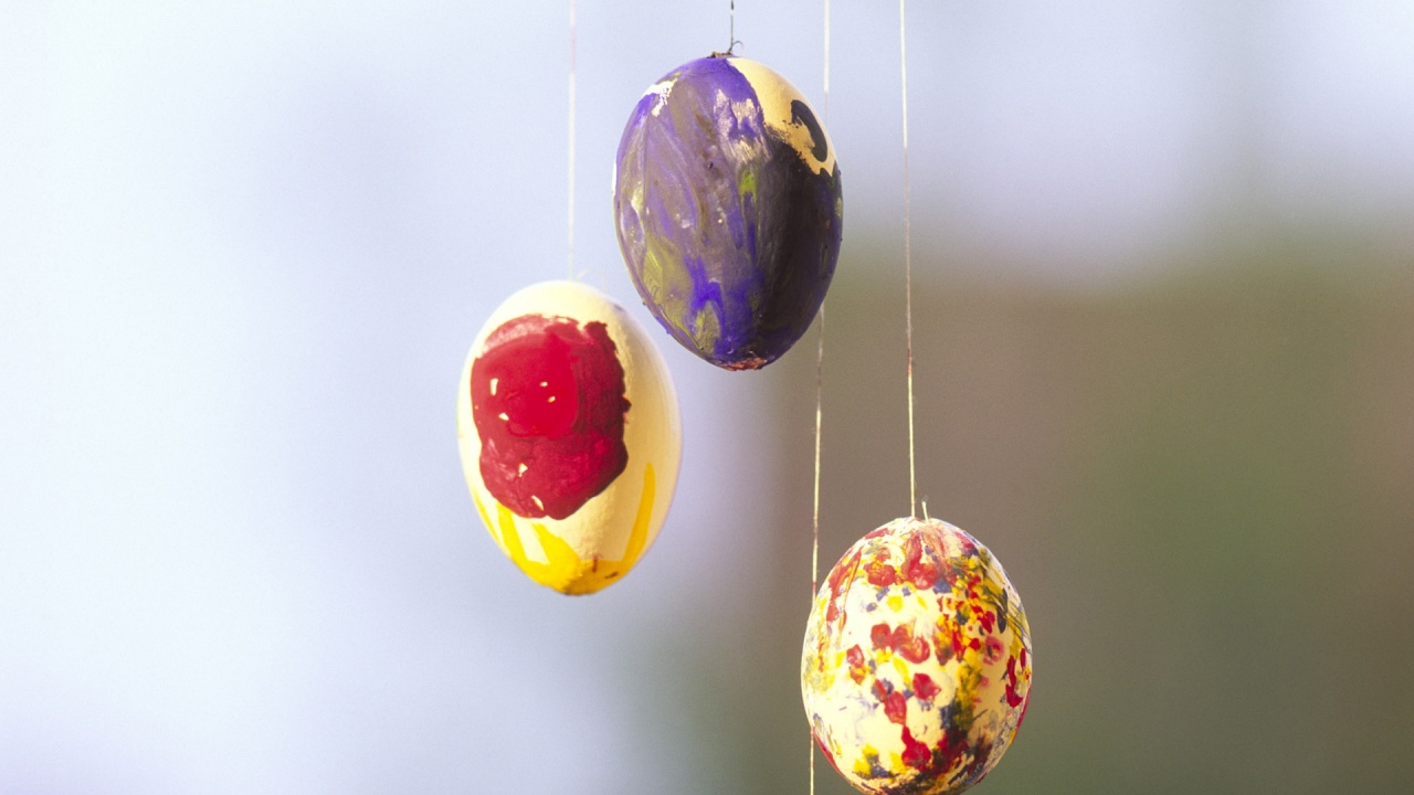 Three Hand Painted Easter Eggs