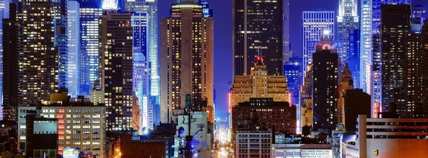 Times Square Lights Manhattan 45th Street New York Nyc Night City Landscape