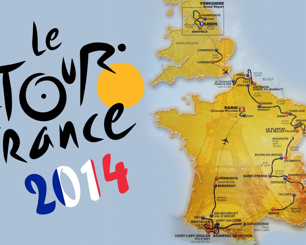 Tour De France 2014 Route Map