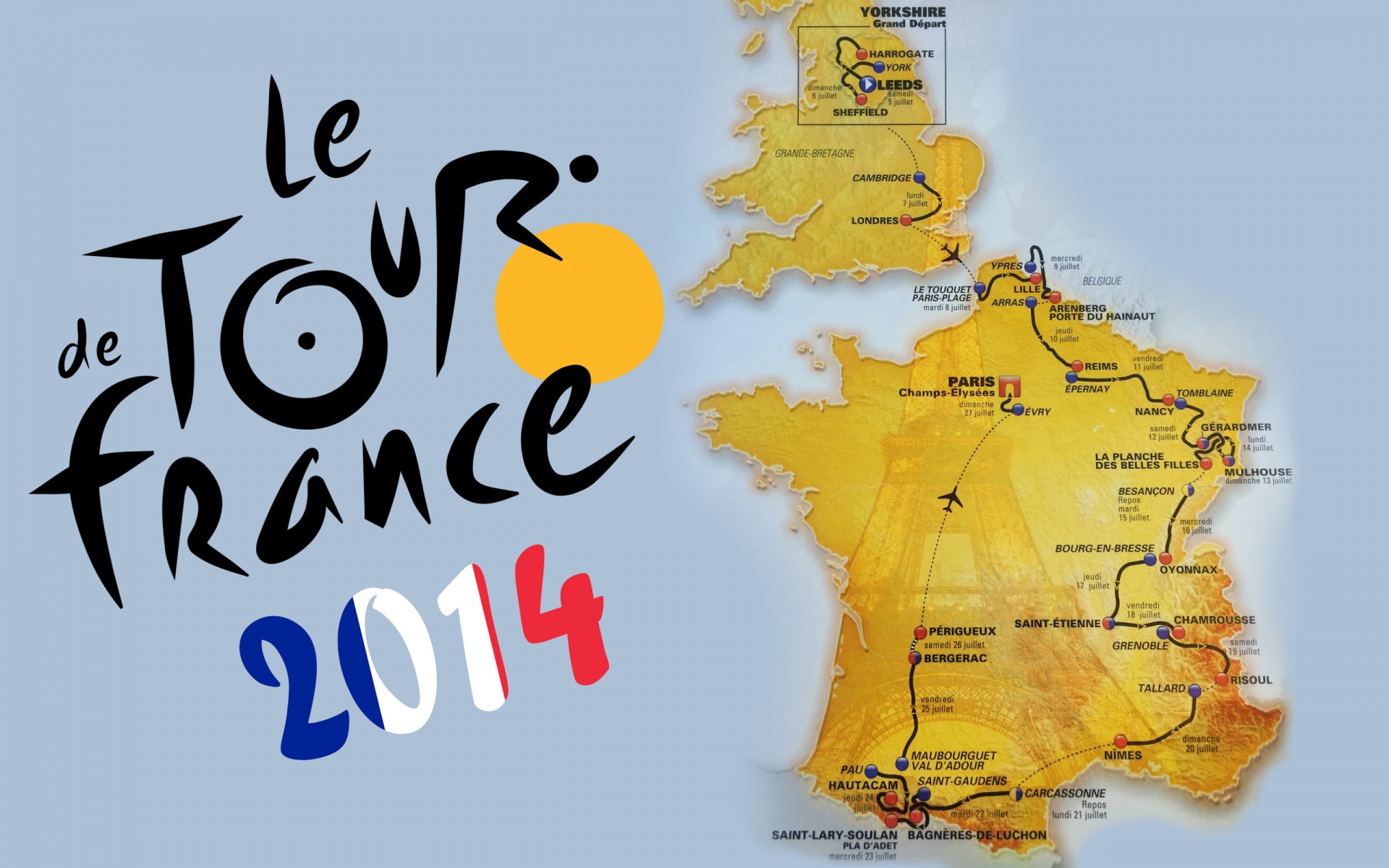 Tour De France 2014 Route Map