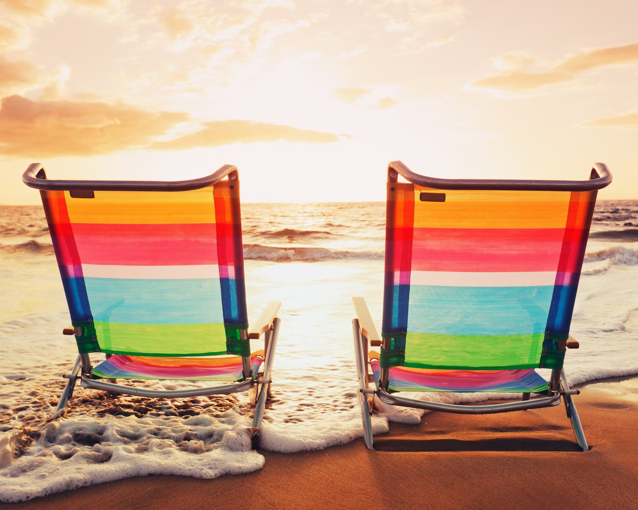 Two Chair On Island Beach