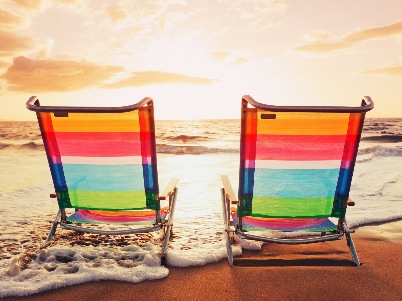 Two Chair On Island Beach