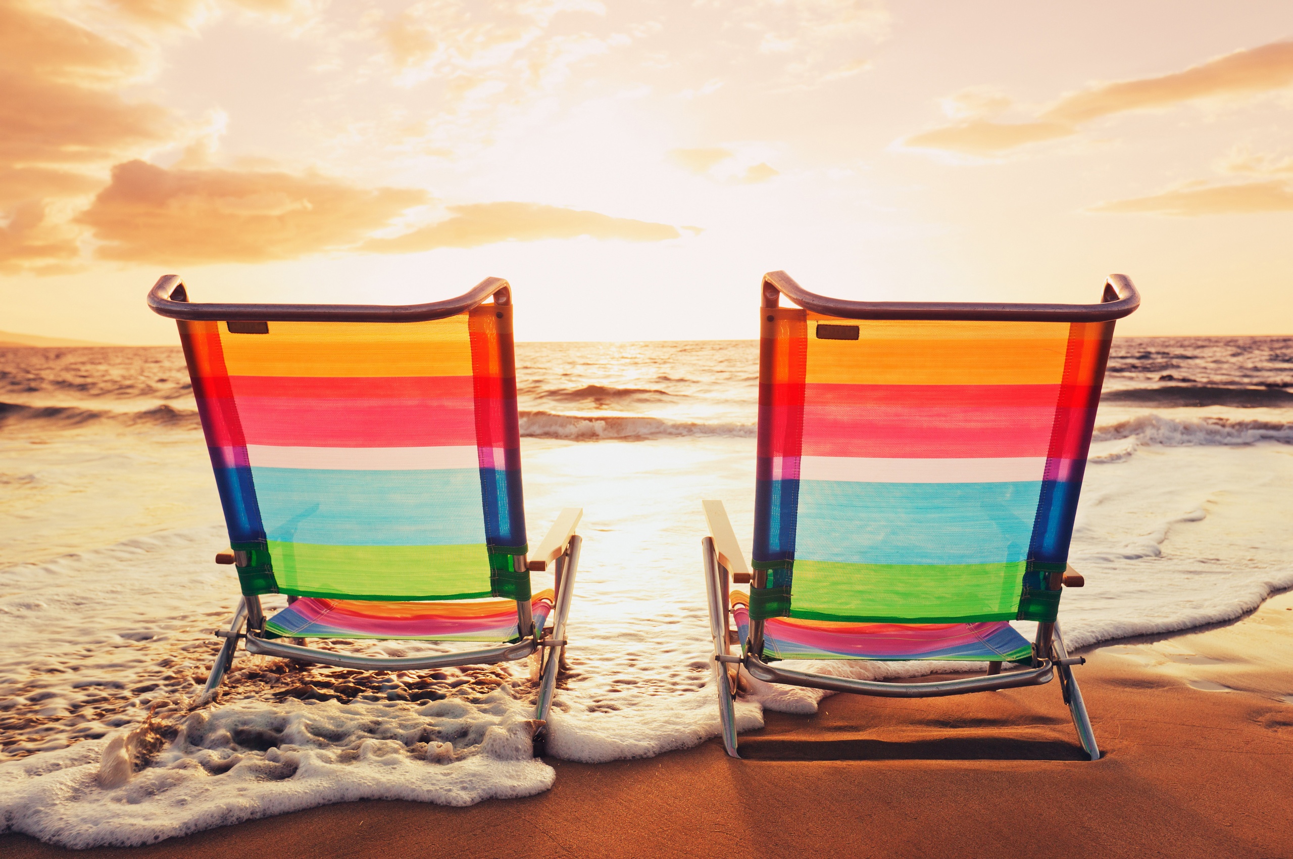 Two Chair On Island Beach