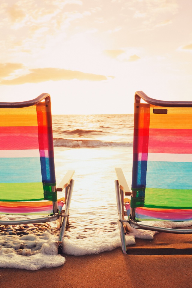 Two Chair On Island Beach