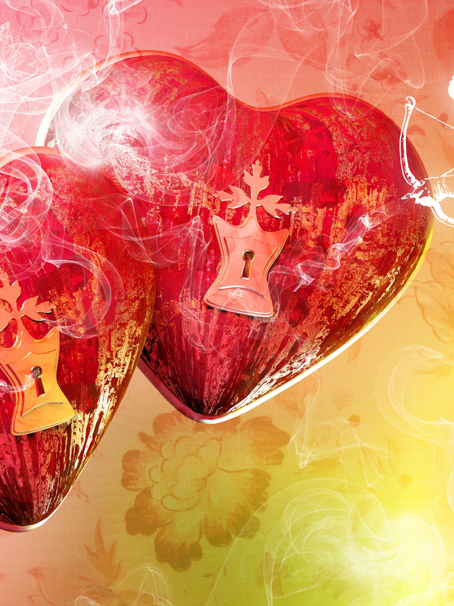 Two Hearts Angels And Love