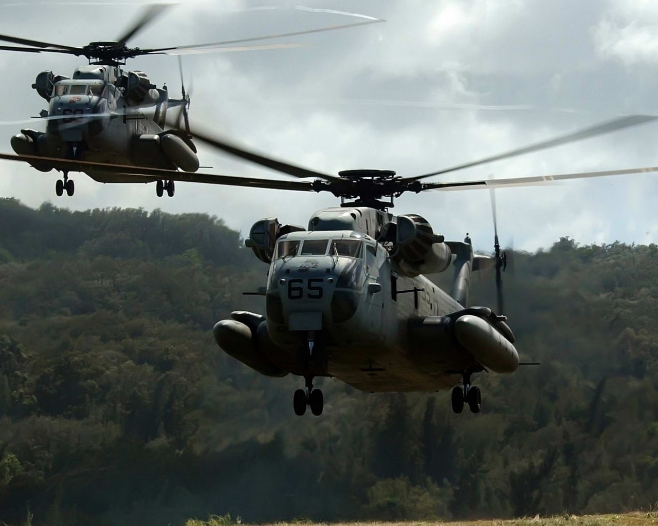 Two Helicopters
