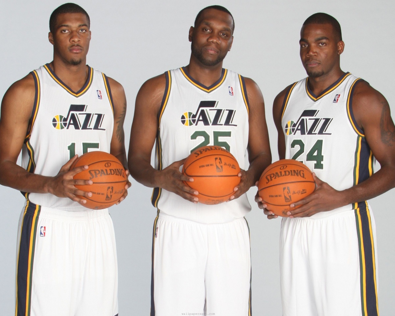 Utah Jazz American Professional Basketball Derrick Favors Al Jefferson Paul Millsap