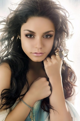 Vanessa Hudgens Brunette Look Model Photo Shoot Black And White