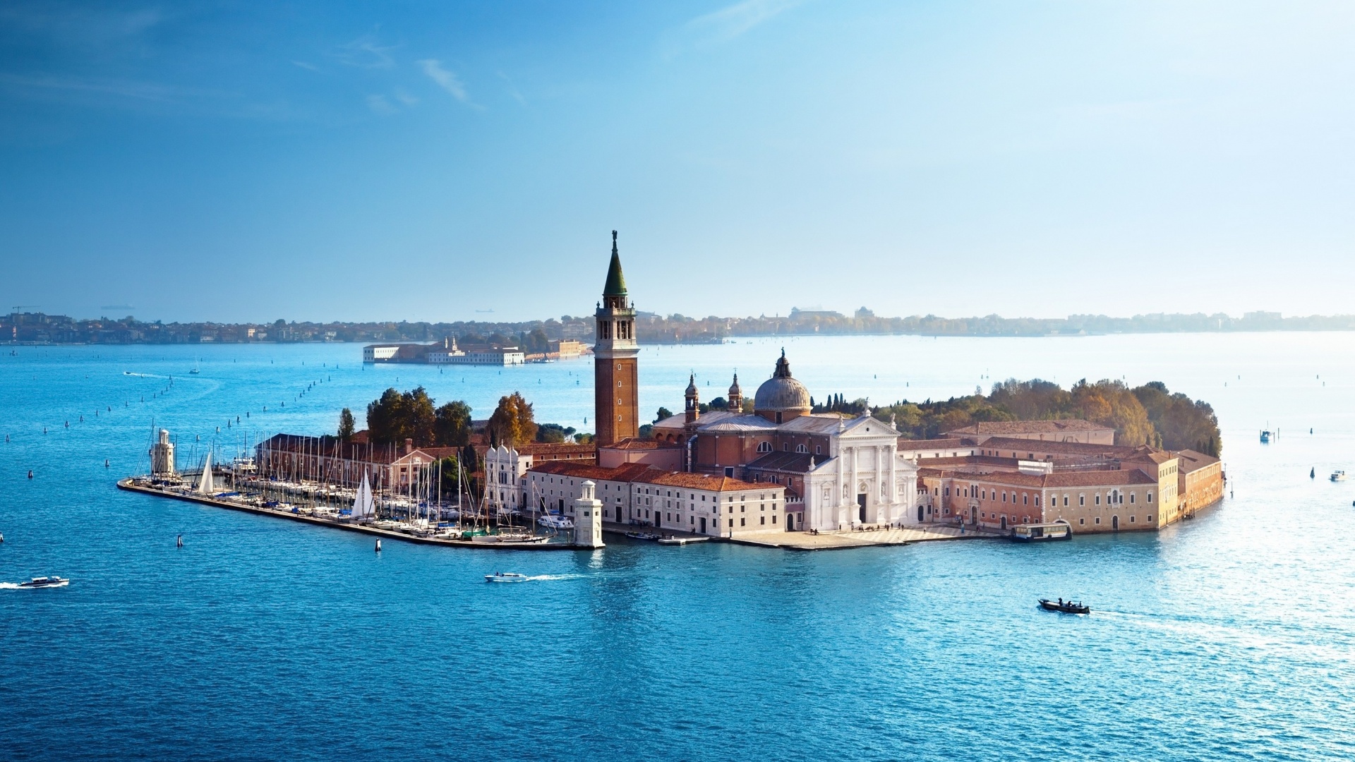 Venice Italy Sea Architecture Houses Boats