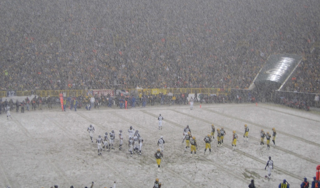 Vikings Vs Packers And Snow Blizzard