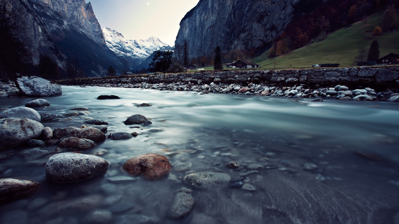 Village Lauterbrunnen In Switzerland