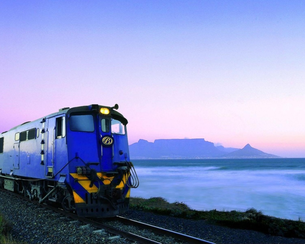 Volcano Seashore Train Tracks Natural Landscapes