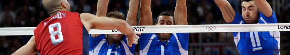 Volleyball Match Attack And Defense