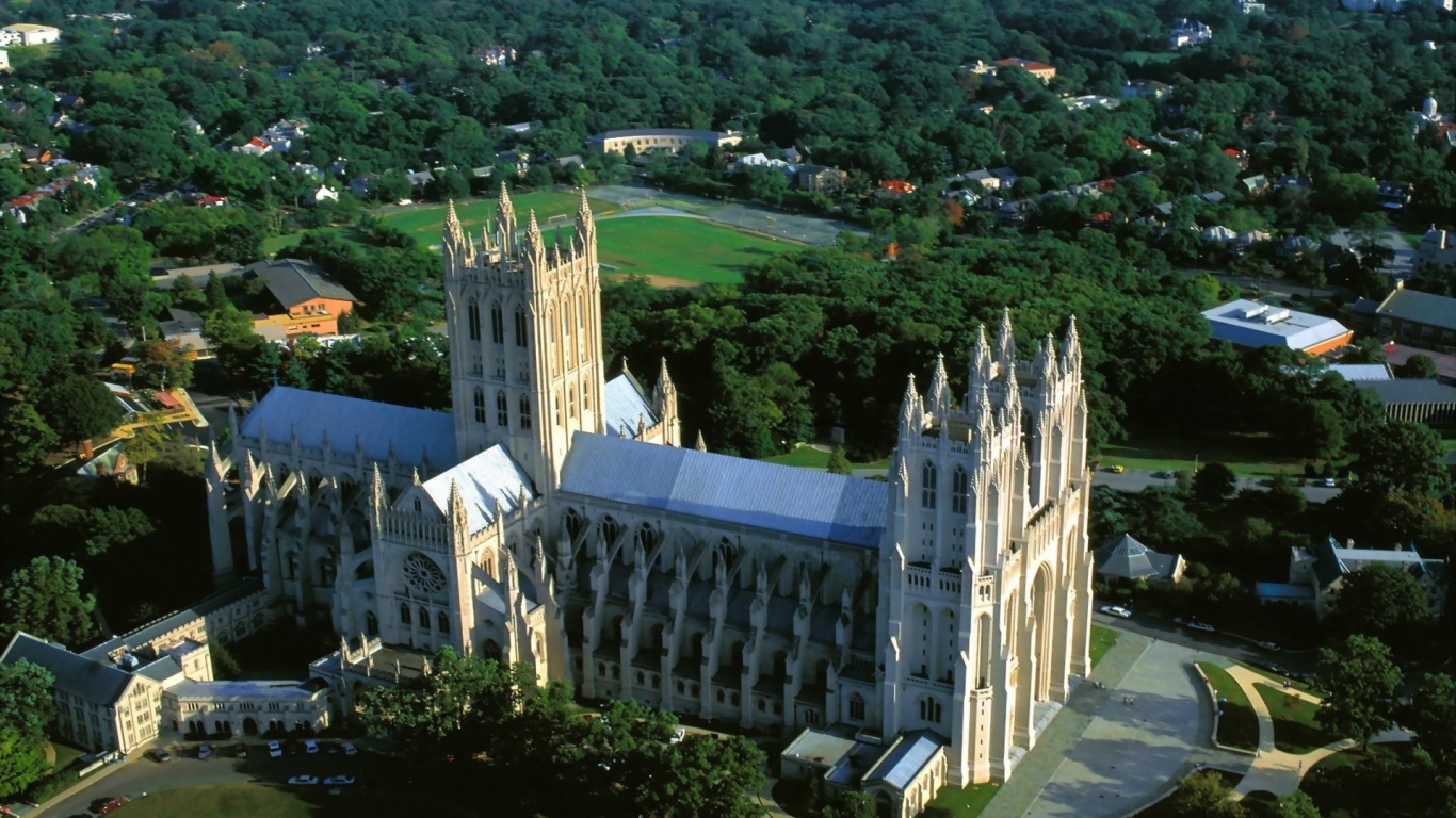 Washington National Cathedral Usa Landscape