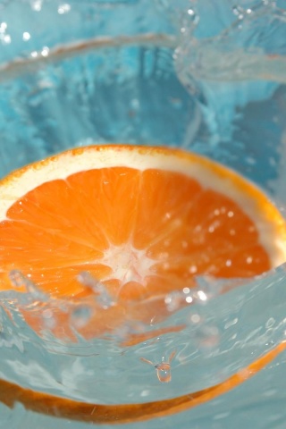 Water Fruits Food Splash Orange Slices