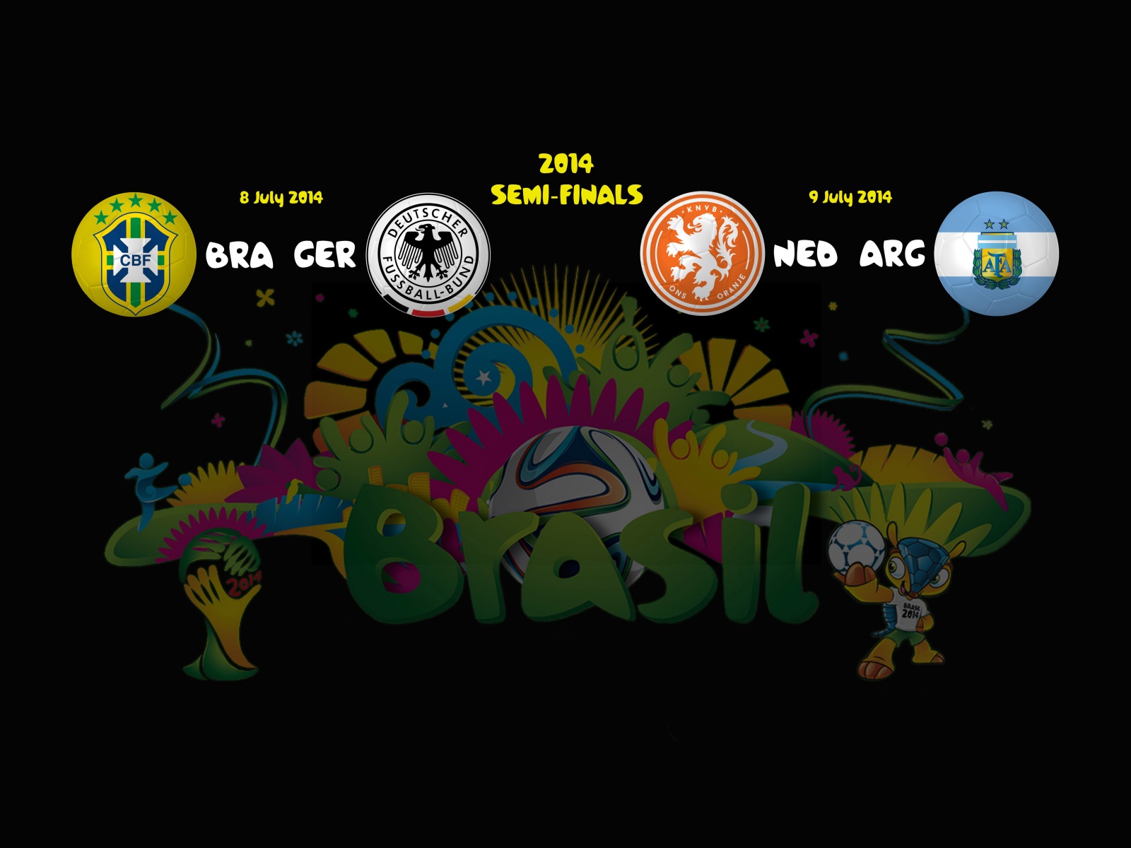 WC Brazil 2014 Semi-finals Bracket