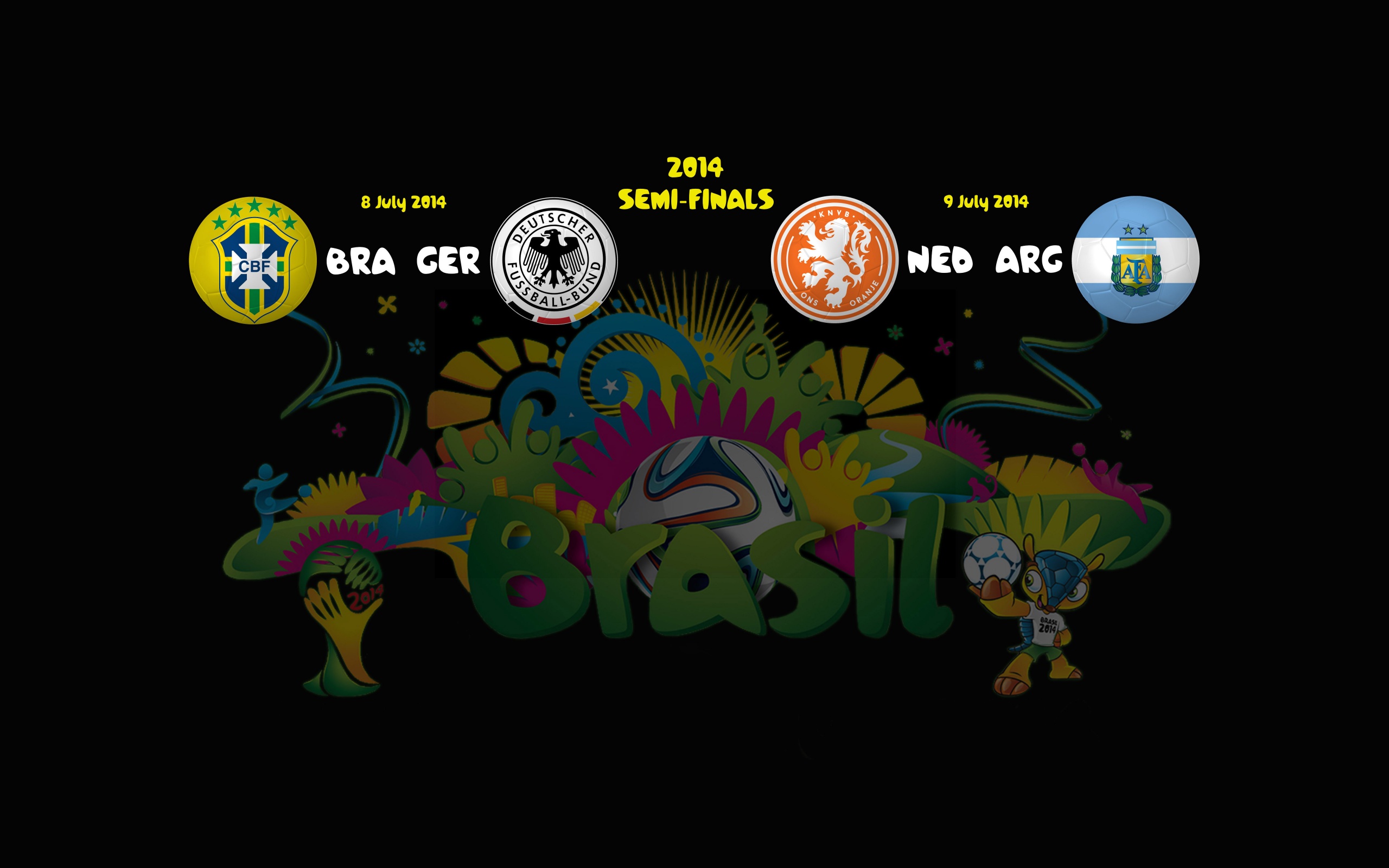 WC Brazil 2014 Semi-finals Bracket