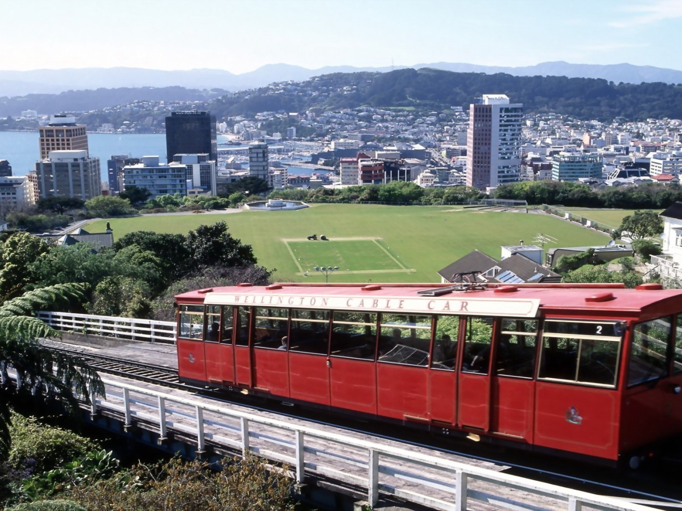 Wellington New Zealand Funicular Car Cityscape